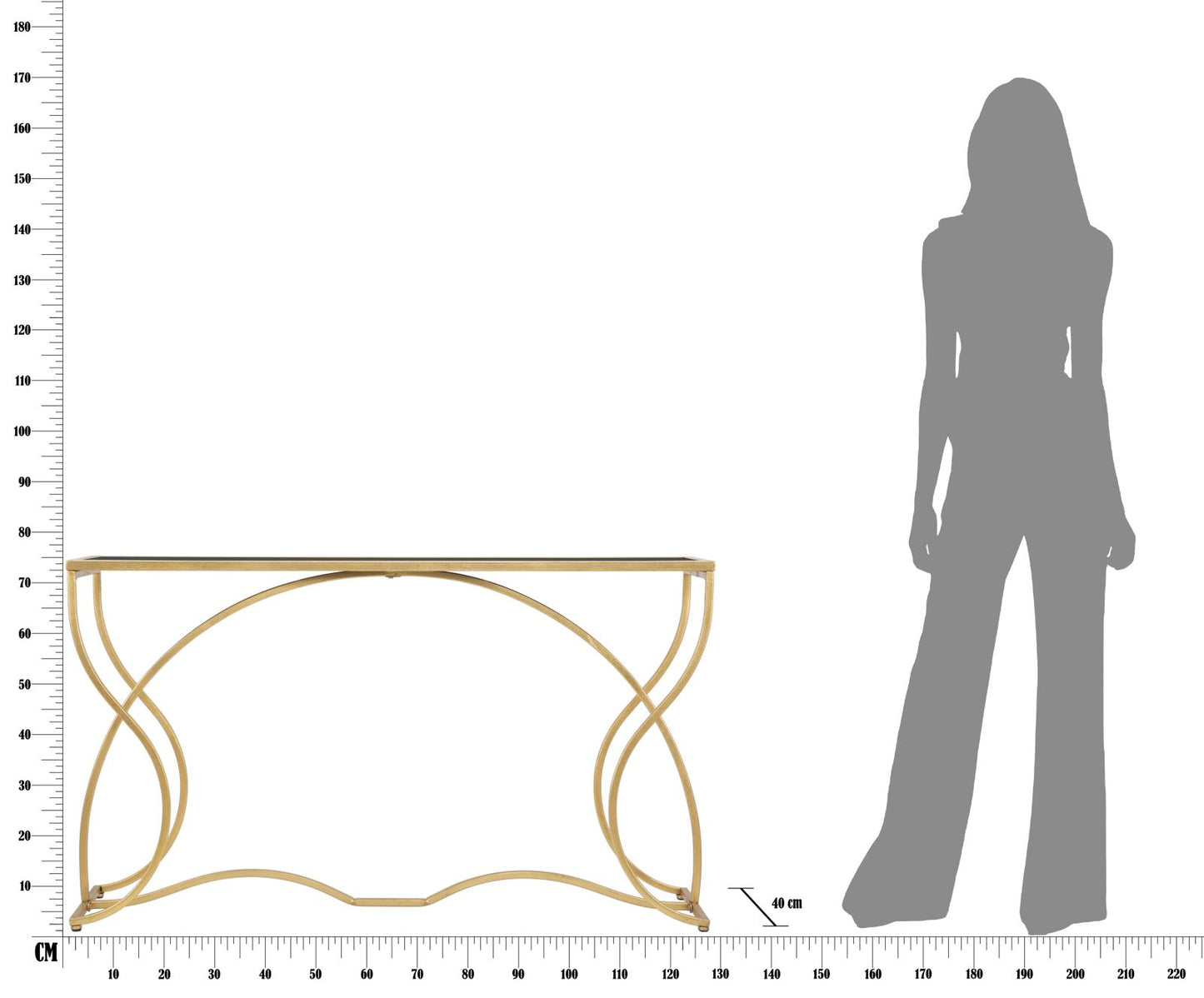 Consoletafel Sunshine 130×40×75 cm