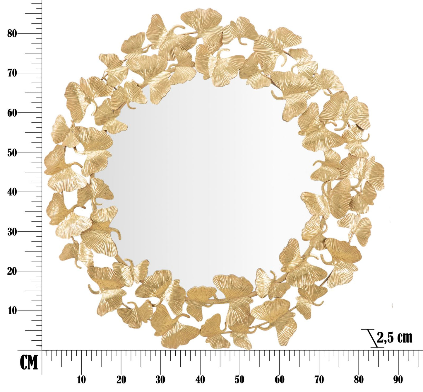 Spiegel Leaf Round Ø 87×2,5 cm