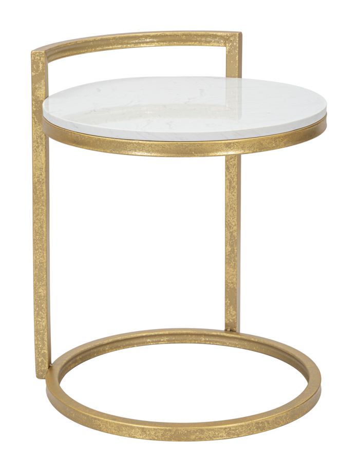 Bijzettafel Round Marble 40×43×50 cm