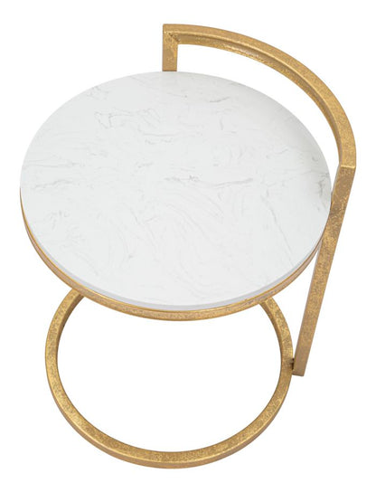 Bijzettafel Round Marble 40×43×50 cm
