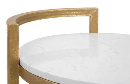 Bijzettafel Round Marble 40×43×50 cm