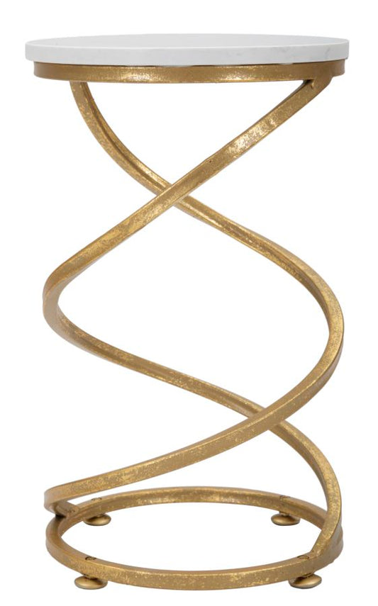 Bijzettafel Spiral Marble Ø 27,5×47,5 cm