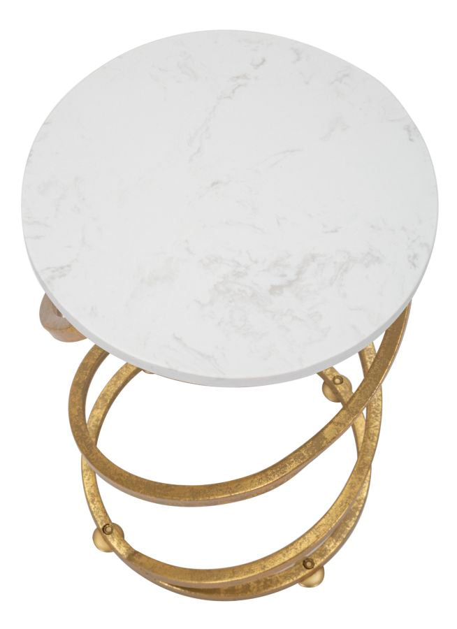 Bijzettafel Spiral Marble Ø 27,5×47,5 cm