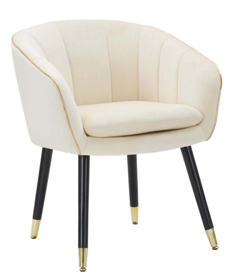 Fauteuil Paris Crema/gold 62×58×78 cm