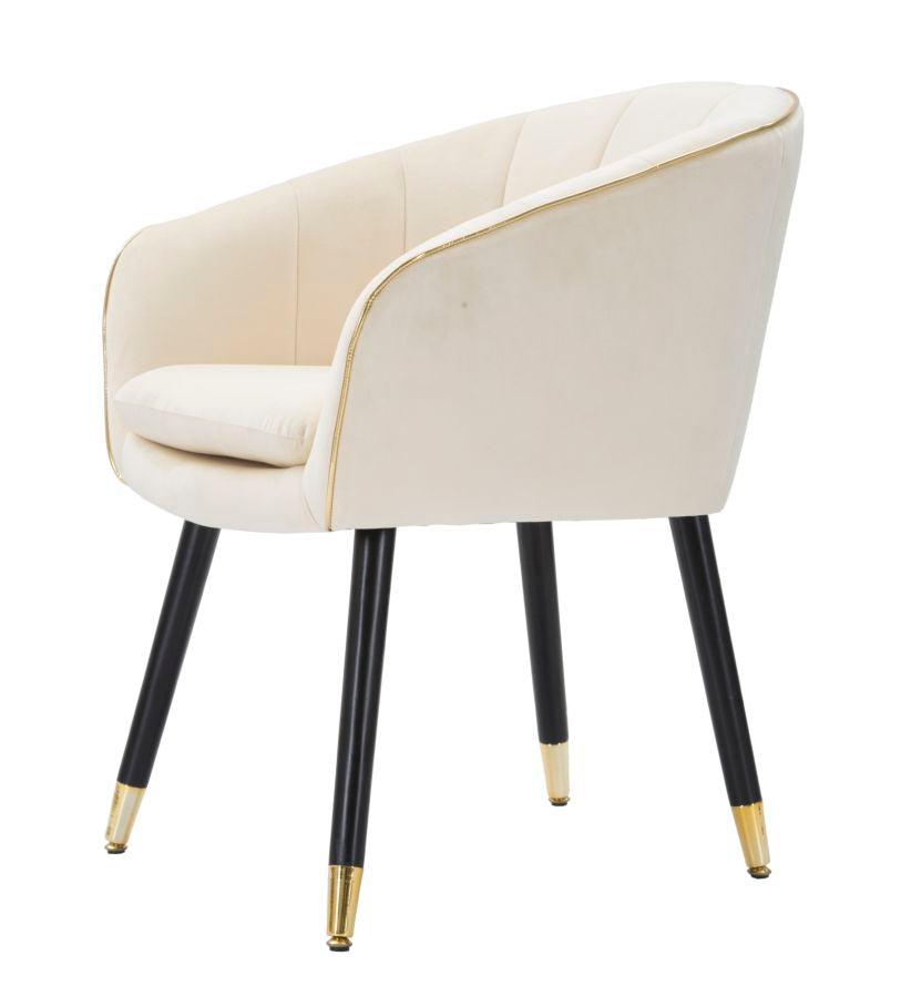 Fauteuil Paris Crema/gold 62×58×78 cm