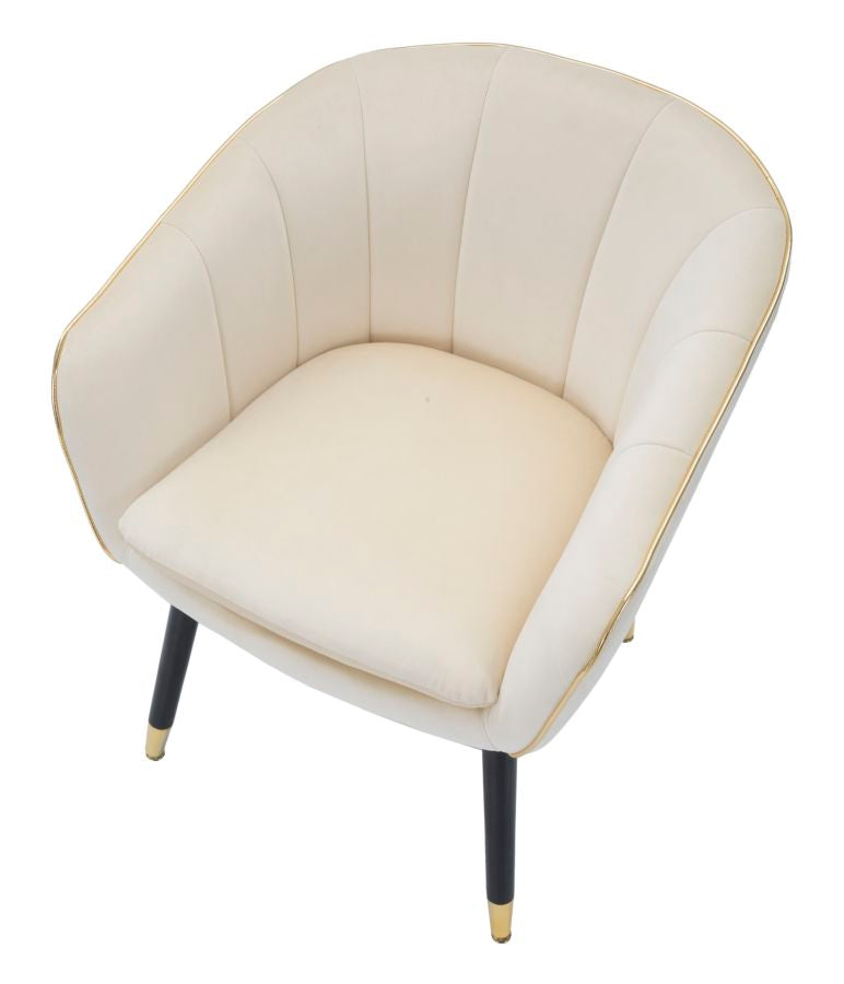 Fauteuil Paris Crema/gold 62×58×78 cm