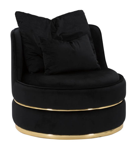 Fauteuil Paris Space Nero/gold Ø 84×72 cm
