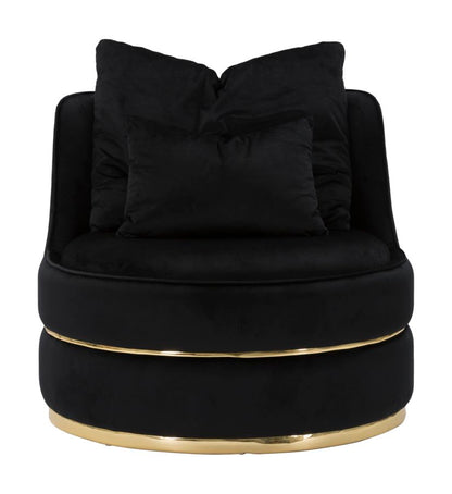 Fauteuil Paris Space Nero/gold Ø 84×72 cm