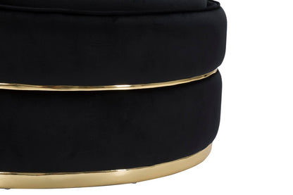 Fauteuil Paris Space Nero/gold Ø 84×72 cm