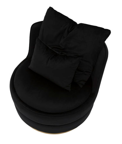 Fauteuil Paris Space Nero/gold Ø 84×72 cm
