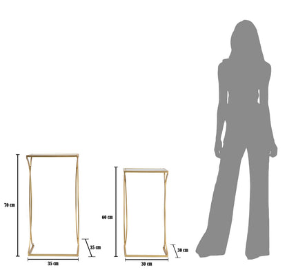 Bijzettafel Siomply 35x35x70-30x30x60