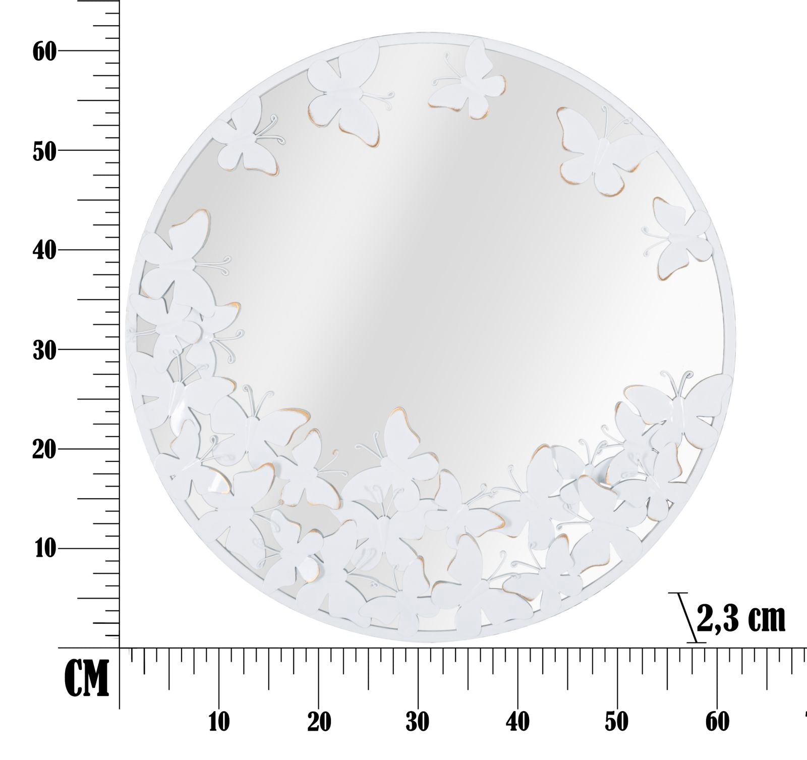 Spiegel White Butterfly 62,5×2,3 cm