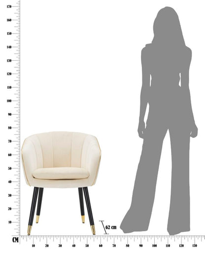 Fauteuil Paris Crema/gold 62×58×78 cm