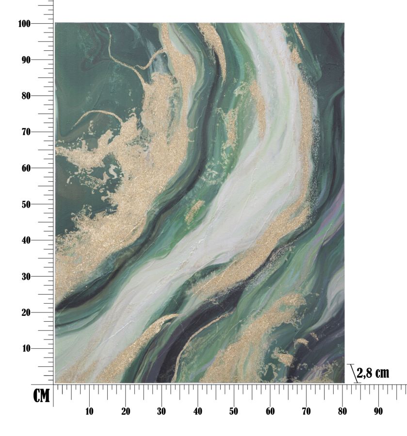 Schilderij Greenery 80×2,8×100 cm