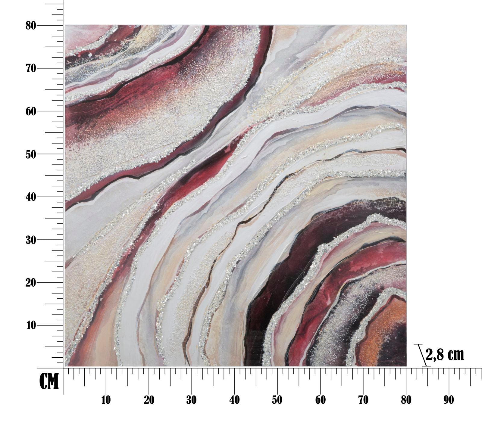 Schilderij Redy 80×2,8×80 cm