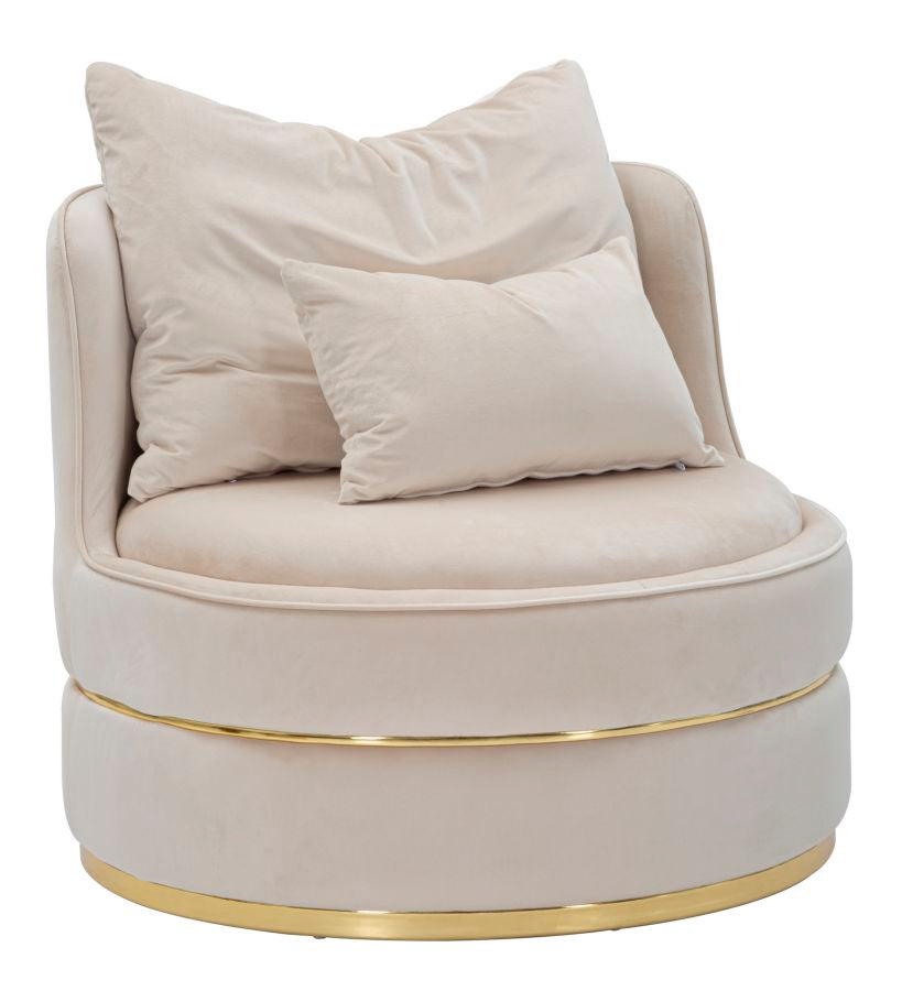 Fauteuil Paris Space Crema/gold Ø 84×72 cm