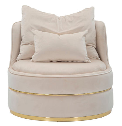 Fauteuil Paris Space Crema/gold Ø 84×72 cm