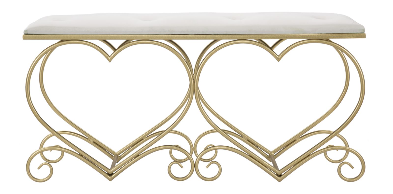 Bankje Heart Crema 105×37,5×51,5 cm