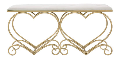 Bankje Heart Crema 105×37,5×51,5 cm