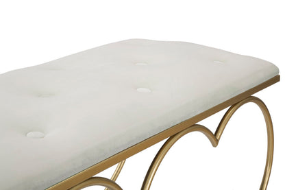 Bankje Heart Crema 105×37,5×51,5 cm
