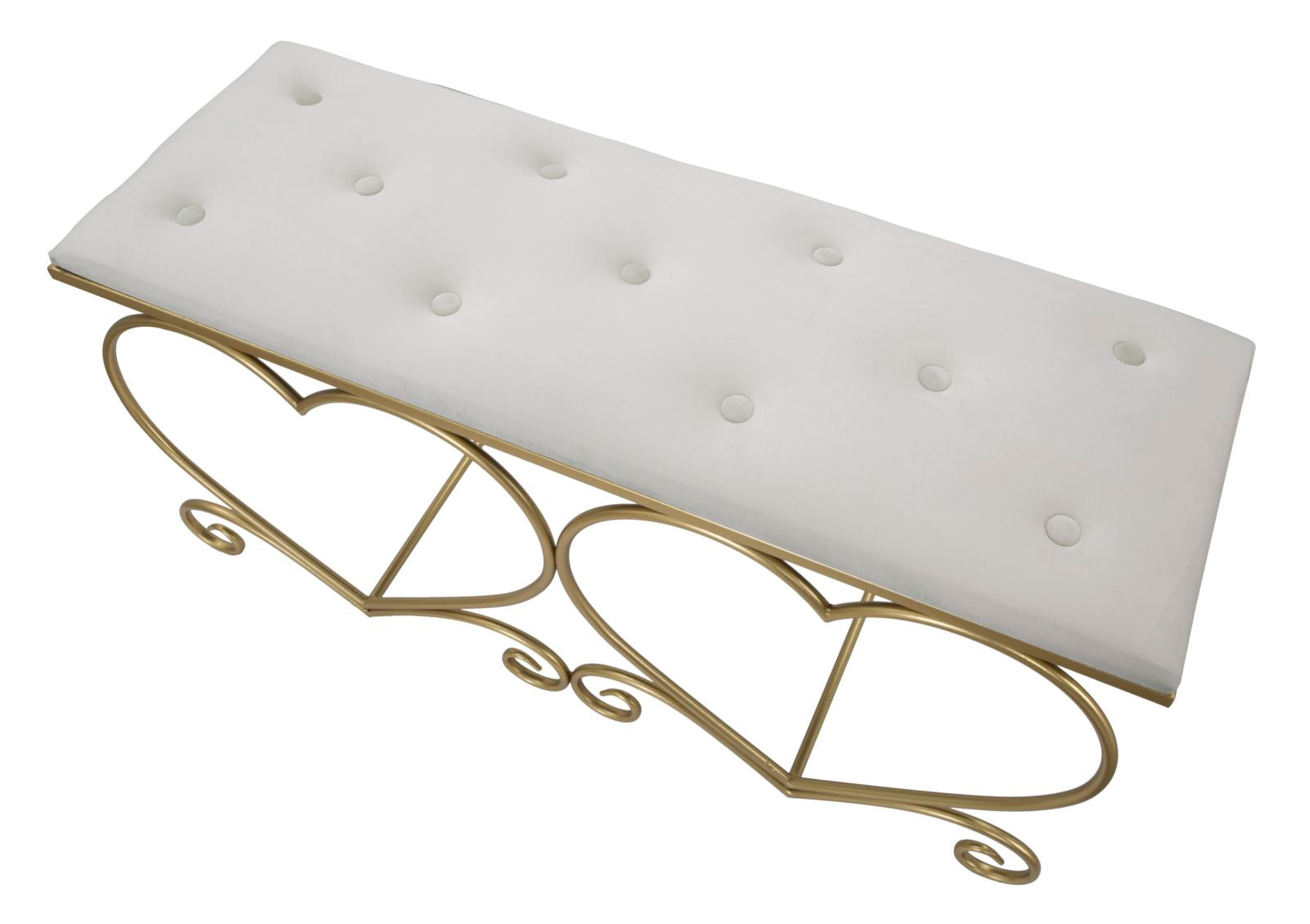 Bankje Heart Crema 105×37,5×51,5 cm