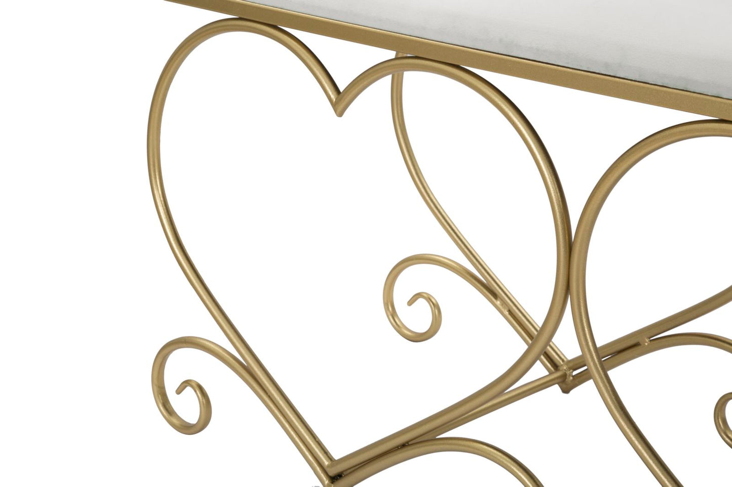 Bankje Heart Crema 105×37,5×51,5 cm