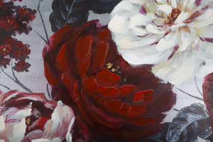 Schilderij Handmade Wall Painting White/red Flower Darkback 120×3,7×60 cm