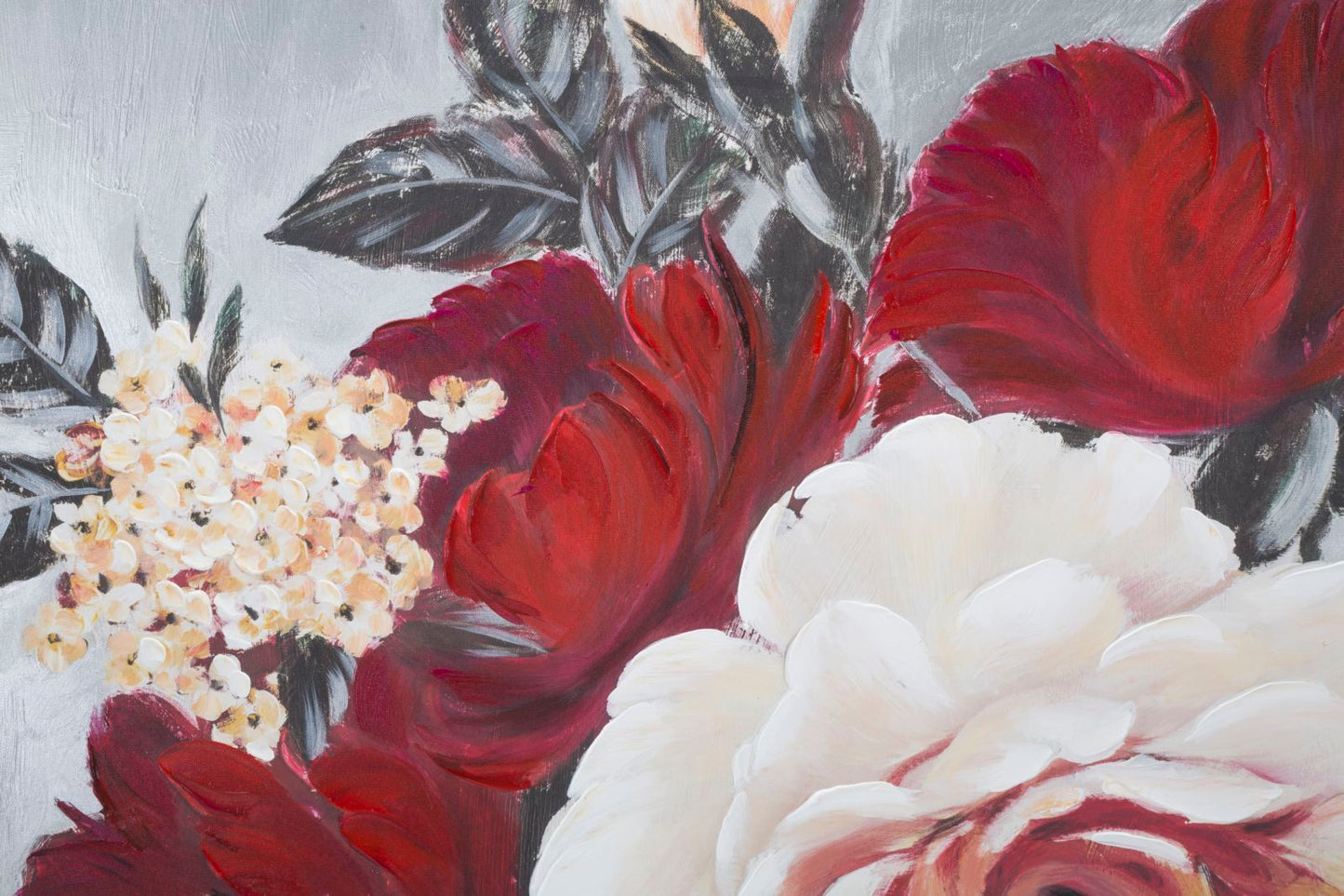Schilderij Handmade Wall Painting Flower Square 90×3,7×90 cm