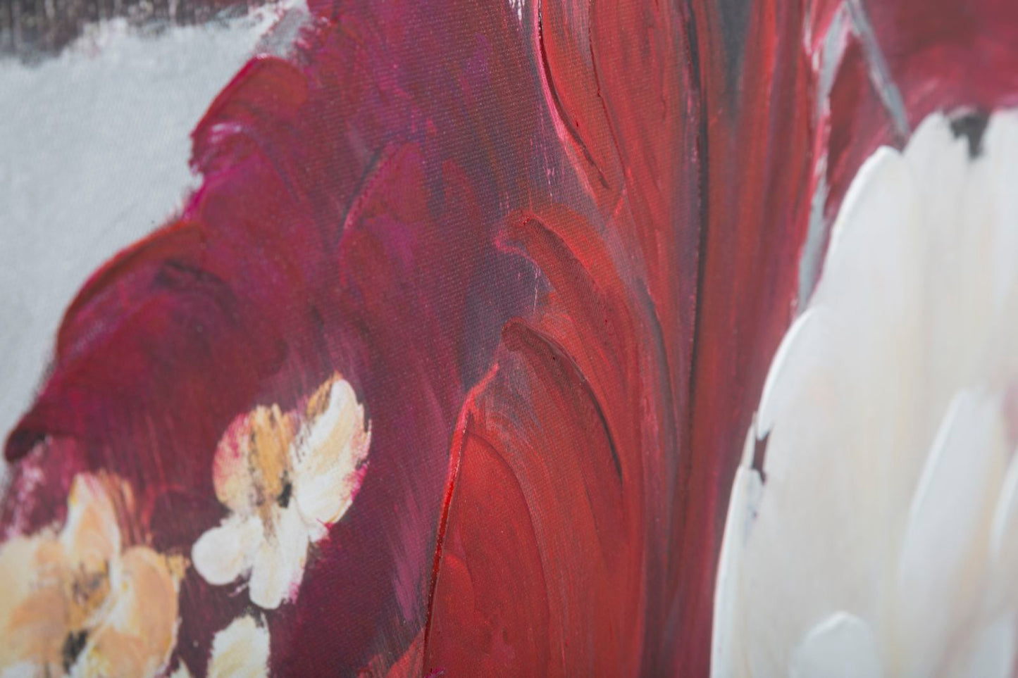 Schilderij Handmade Wall Painting Flower Square 90×3,7×90 cm