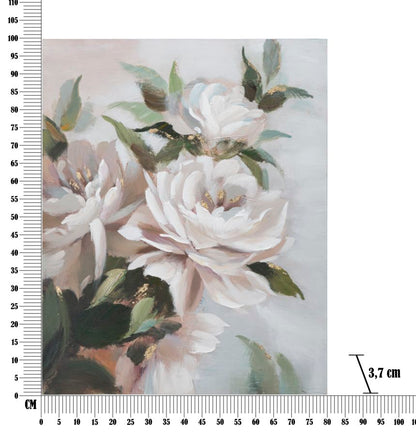 Schilderij Handmade Wall Painting Flower&leaf 100×3,7×80 cm