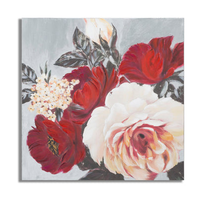 Schilderij Handmade Wall Painting Flower Square 90×3,7×90 cm
