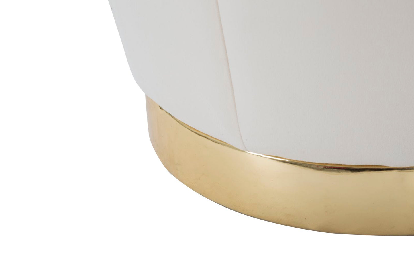 Kruk Stool/storage Paris Crema/gold Ø 43×43 cm