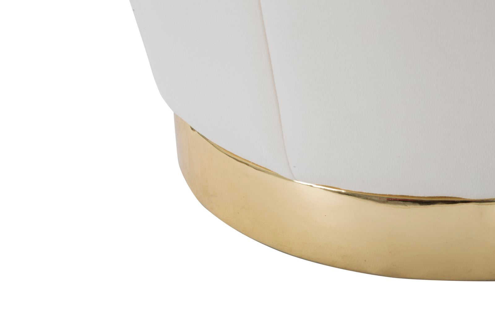 Kruk Stool/storage Paris Crema/gold Ø 43×43 cm