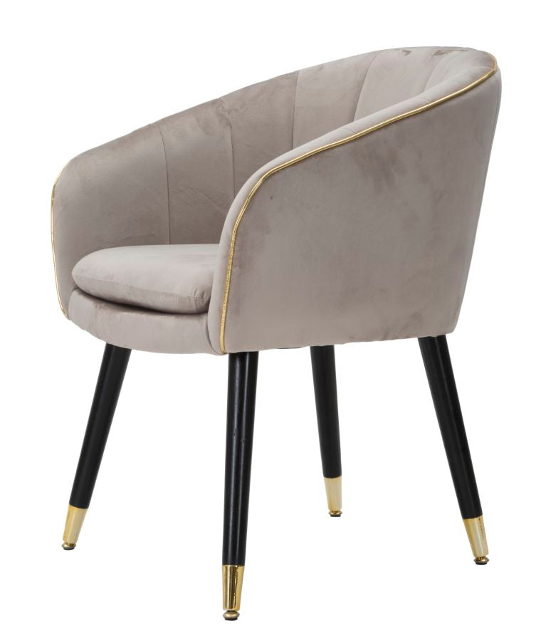 Fauteuil Parmchair Paris Grigia/gold 62×58×78 cm