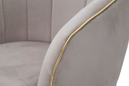 Fauteuil Parmchair Paris Grigia/gold 62×58×78 cm