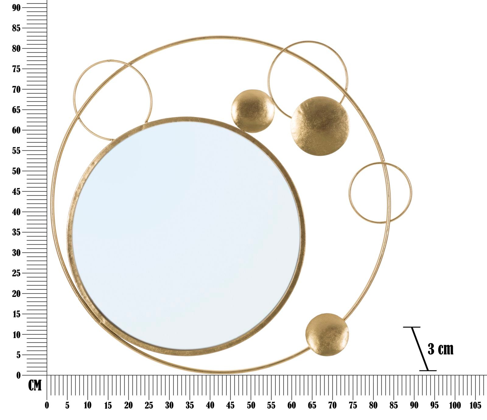 Spiegel Planet 90×3×83 cm