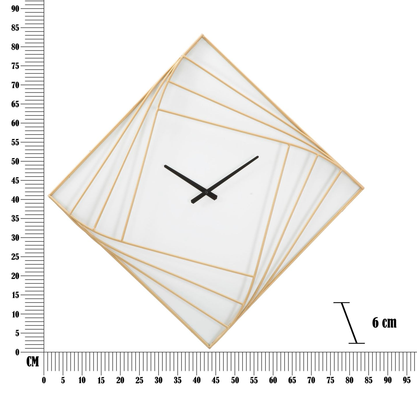 Wandklok Goldy Line Cm 85×6×85 cm