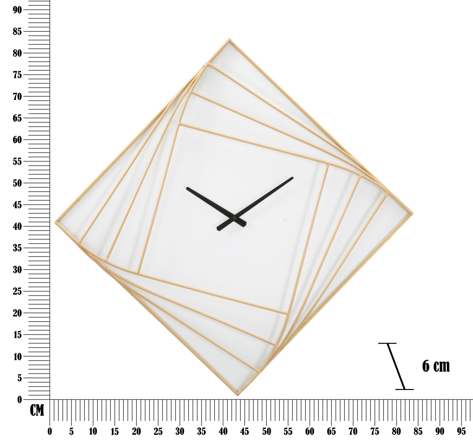 Wandklok Goldy Line Cm 85×6×85 cm