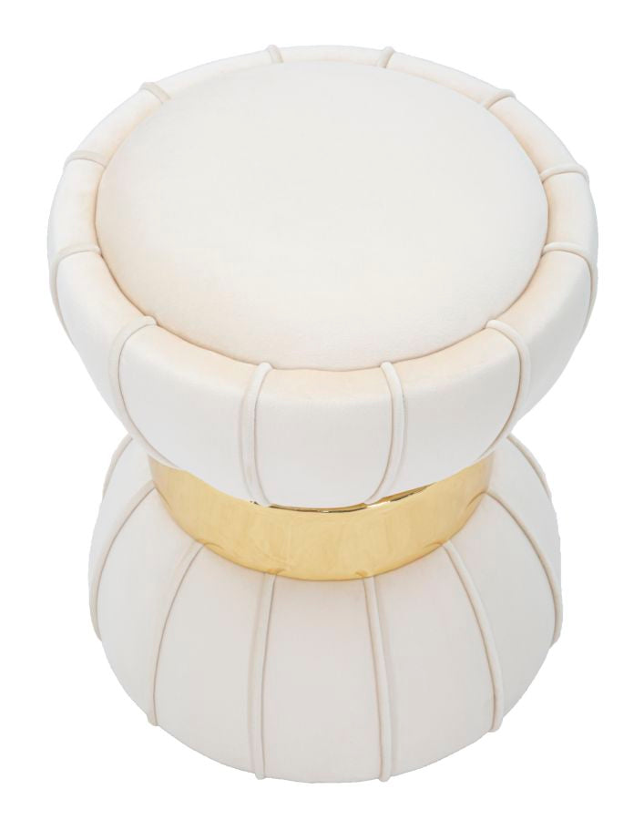 Kruk Flower Crem Ø 40×44 cm