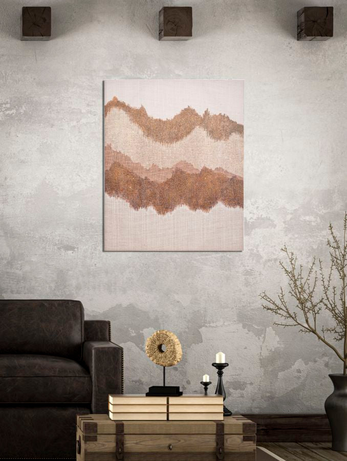 Schilderij Handmade Wall Painting Browny 80×3,7×100 cm