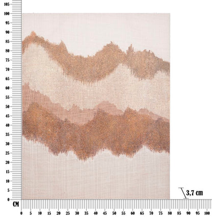 Schilderij Handmade Wall Painting Browny 80×3,7×100 cm