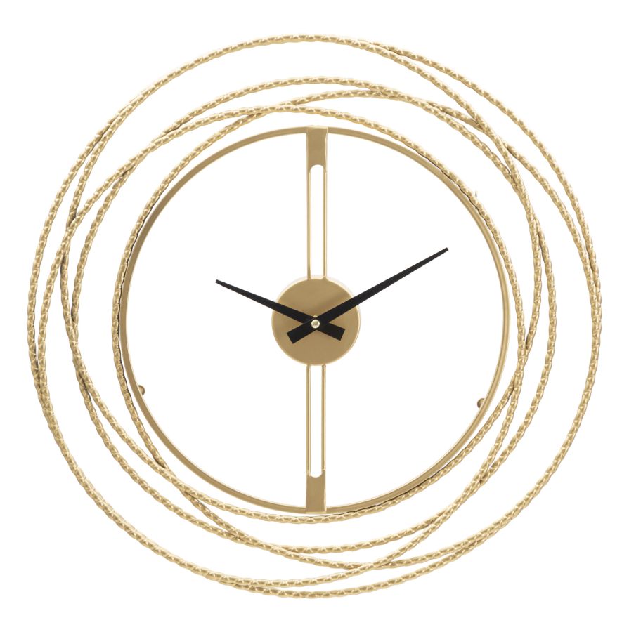 Wandklok Gold Strips Ø 50×4 cm