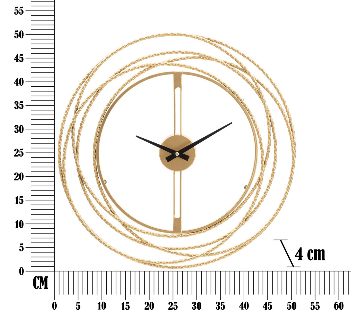 Wandklok Gold Strips Ø 50×4 cm