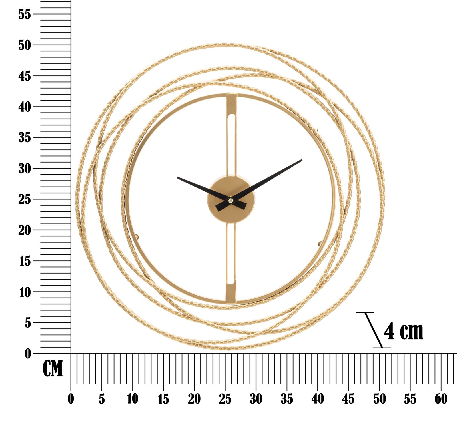 Wandklok Gold Strips Ø 50×4 cm