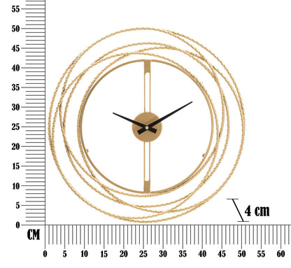 Wandklok Gold Strips Ø 50×4 cm