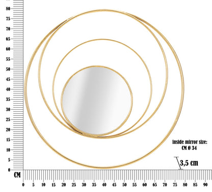 Spiegel Arc Glam Ø 80×3,5 cm