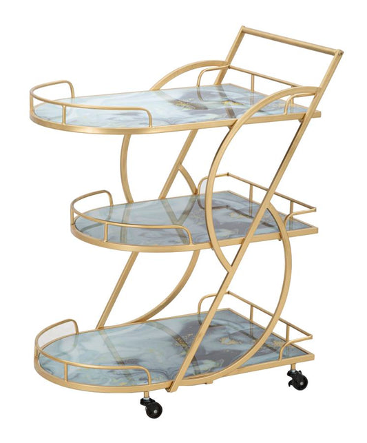 Trolley Marble Glass Mix Cm71x45,5x84,5