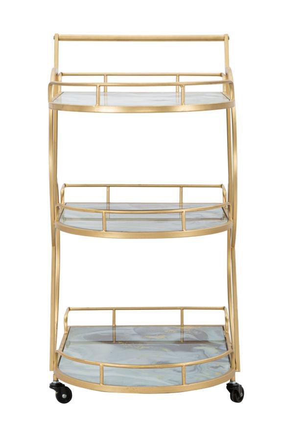 Trolley Marble Glass Mix Cm71x45,5x84,5