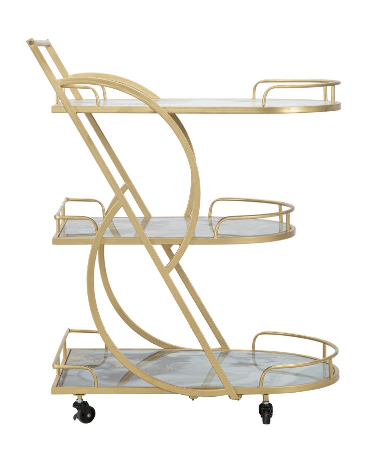 Trolley Marble Glass Mix Cm71x45,5x84,5