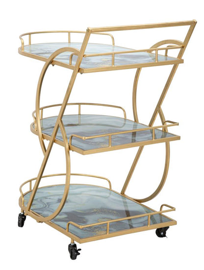 Trolley Marble Glass Mix Cm71x45,5x84,5